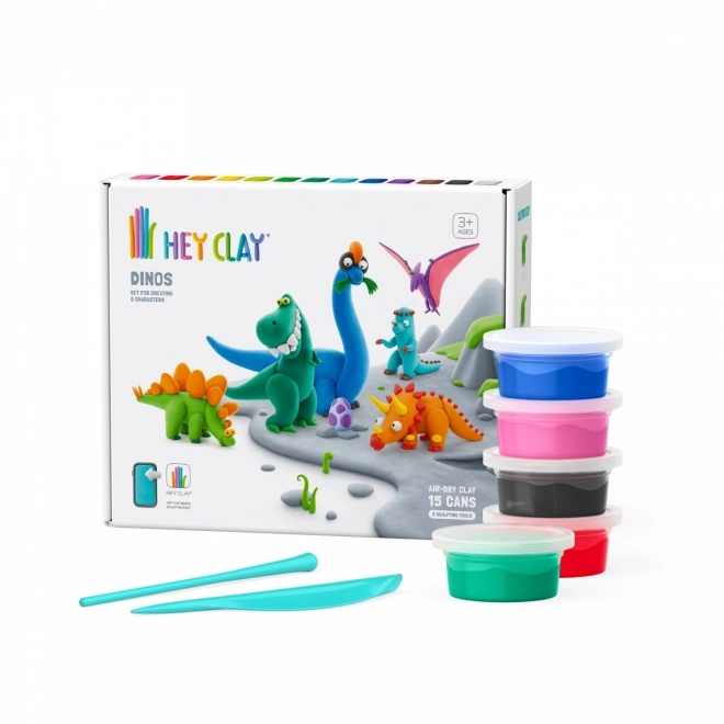 Kit Hey Clay en plastique dinosaures