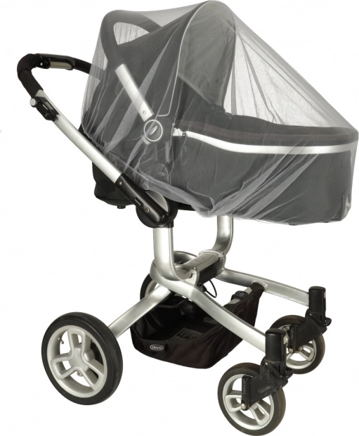 Moustiquaire élastique universelle pour poussette 140 cm – Gris