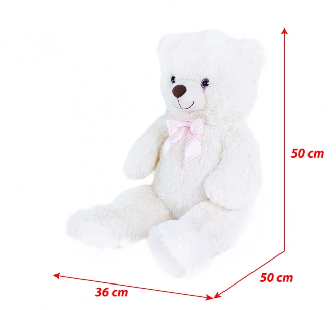 Grand ours en peluche Lily blanc crème