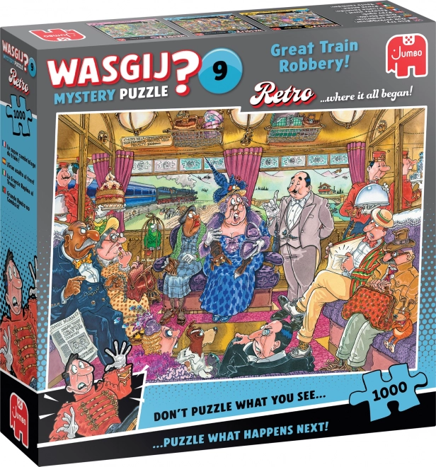 Jumbo Puzzle Wasgij Mystère 9: Le grand braquage de train 1000 pièces