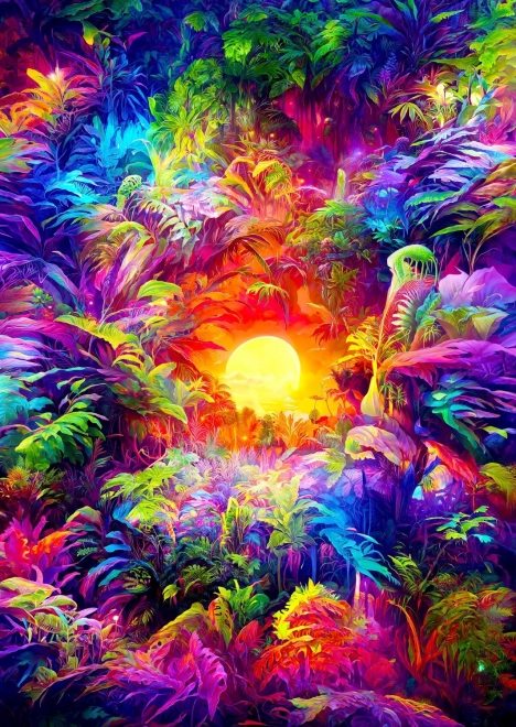 Puzzle Jungle Arc-en-ciel 1000 pièces