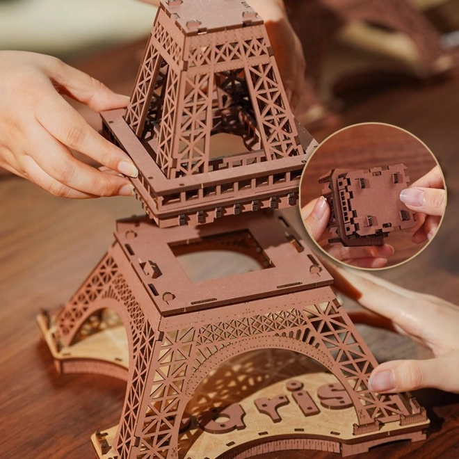 Puzzle 3D en bois RoboTime Rolife Nuit Éclairée Tour Eiffel