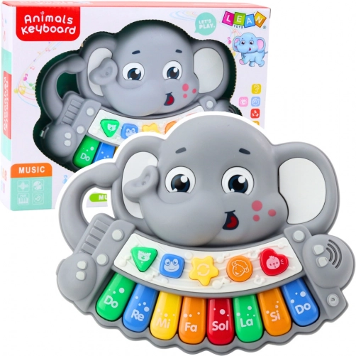 Piano interactif Petit Éléphant gris