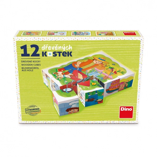 Dino blocs éducatifs Métiers - ensemble 12 cubes