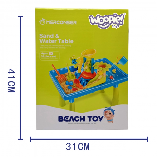 Table à eau et sable 2 en 1 Palma 18 pcs