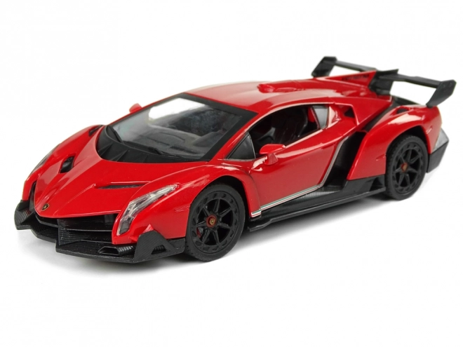 Voiture de sport R/C 1:24 Lamborghini Veneno Rouge 2.4 G Lumières