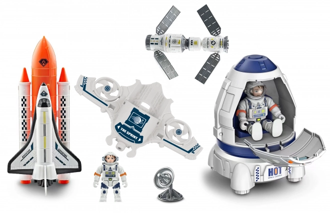 Ensemble spatial avec figurine 8cm et navette spatiale 21cm