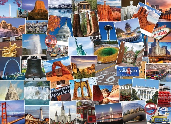 Puzzle EUROGRAPHICS Globetrotter USA 1000 pièces