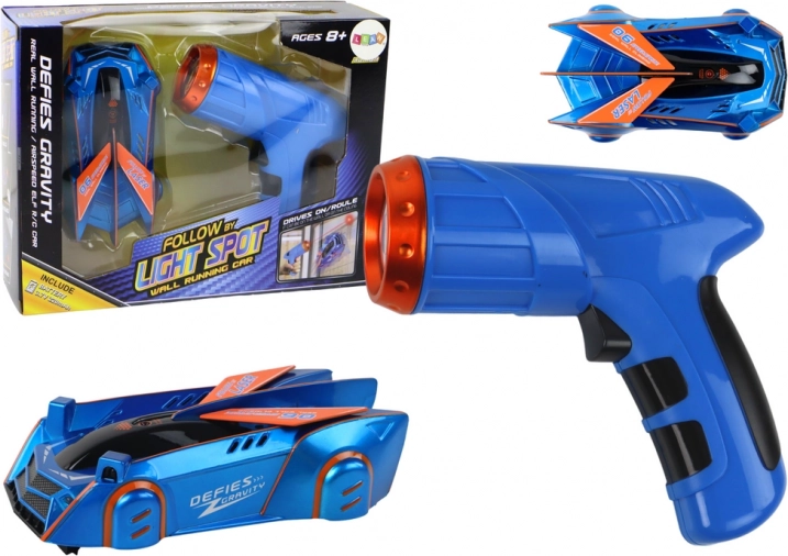 Voiture de sport mur et plafond avec commande laser – bleu
