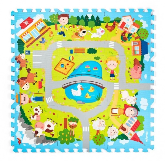 Tapis de sol en mousse Village 9 pcs
