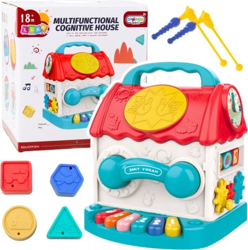 Cube éducatif interactif en forme de maisonnette pour enfants