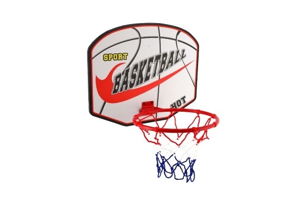 Ensemble de basket avec panneau en bois et ballon