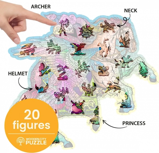 Puzzle en bois Cheval et Aigle 250 pièces