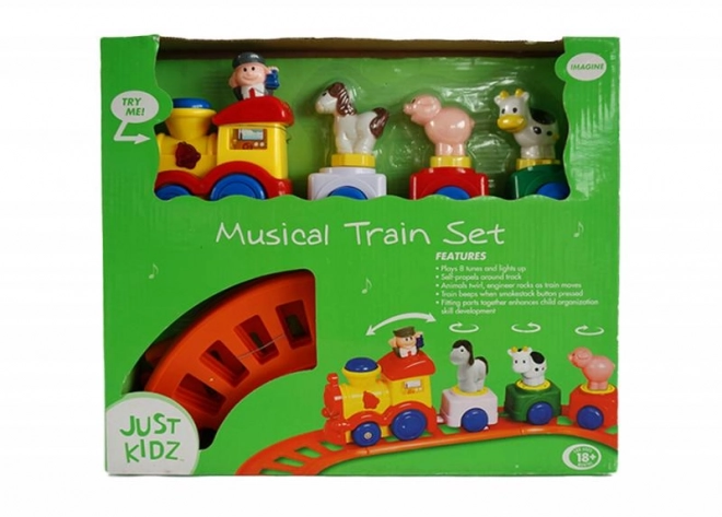 Petit train pour enfants avec mélodie et figurines mobiles