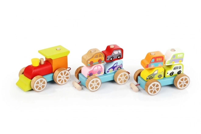 CUBIKA 13999 Petit train avec voitures - puzzle en bois 14 pièces