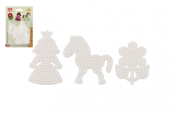 Plaques pour perles à repasser Hama en forme de fleur, de cheval et de princesse