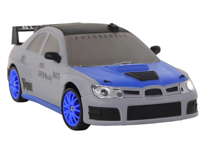 Voiture de sport téléguidée R/C 1:24 avec roues interchangeables – gris