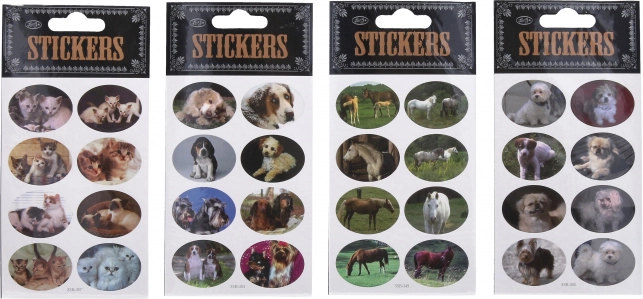 Autocollants à motif d’animaux - lot de 30 pièces
