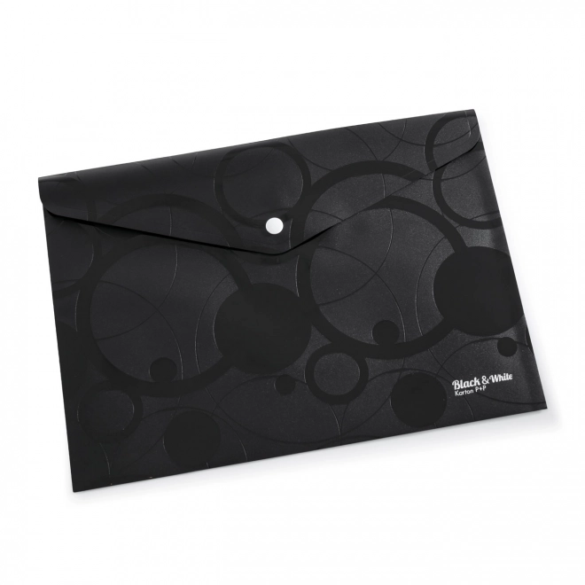 Pochette pour documents A4 noir et blanc