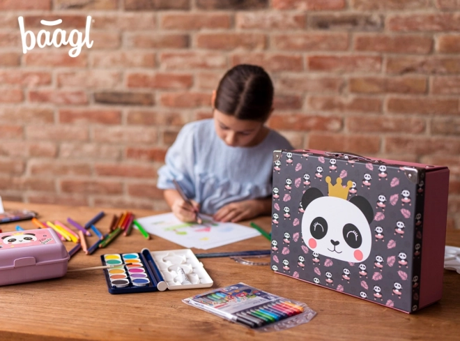 BAAGL Valise scolaire pliable Panda avec ferrure