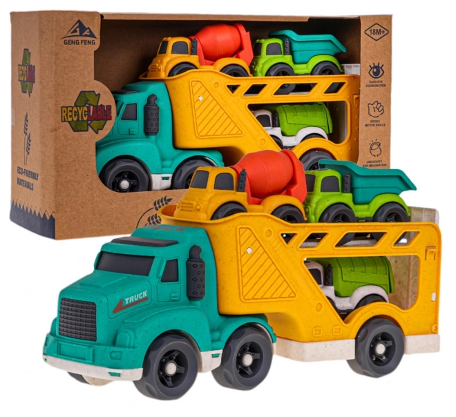 Ensemble écologique de véhicules camion + voitures