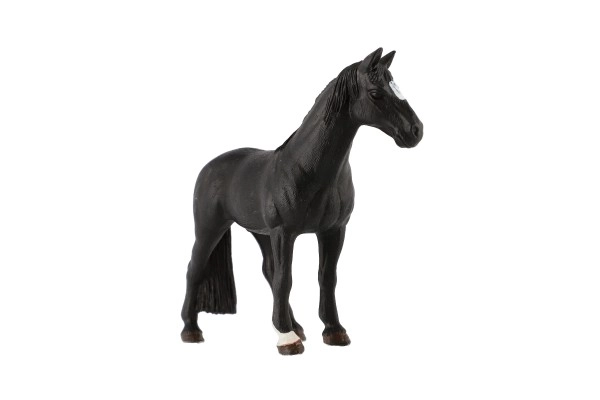 Cheval domestique en plastique noir Zooted 13cm dans un sac