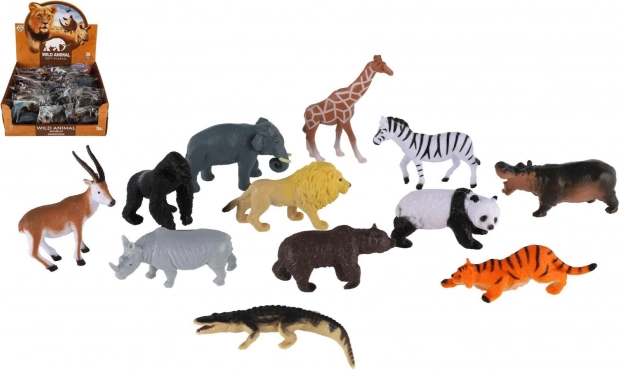 Set d’animaux en plastique de safari 5–10 cm, assortiment d’espèces