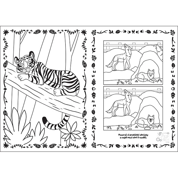 Livre de coloriage avec autocollants ZOO