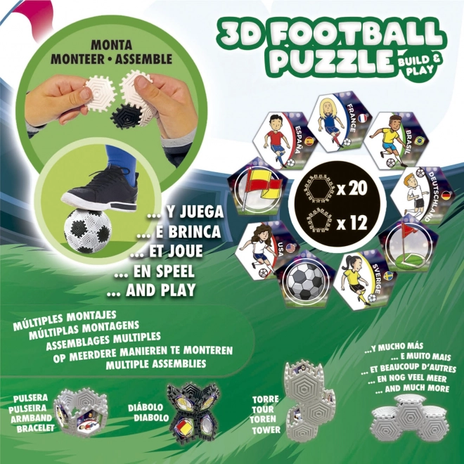 Puzzle 3D ballon de football 32 pièces