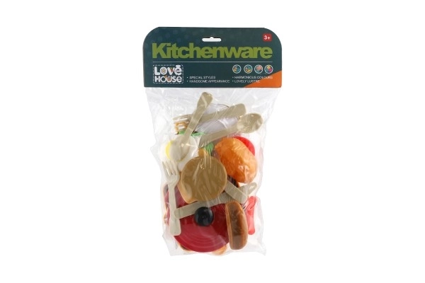 Ensemble de cuisine en plastique dans un sac 17x10x12cm