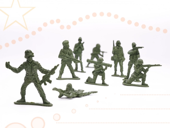 Ensemble de figurines de soldats + base militaire 114 pièces