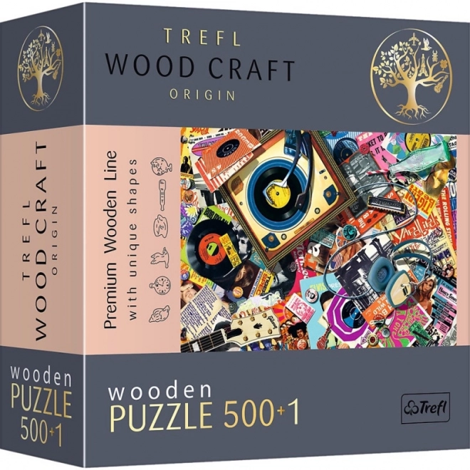 TREFL puzzle en bois réversible Dans le monde de la musique 501 pièces
