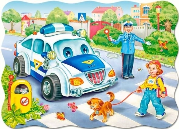 Puzzle chemin vers l'école pour enfants