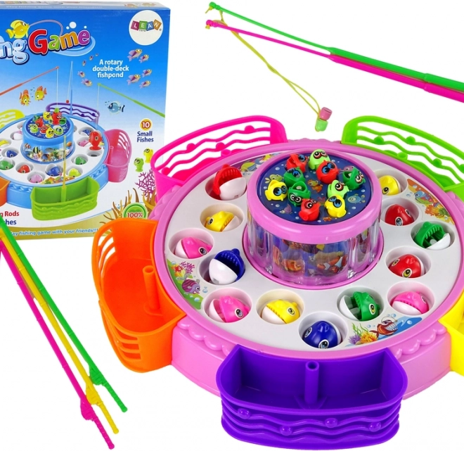 Jeu de pêche pour enfants – rose, lumières et sons