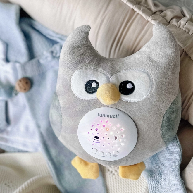 Berceuse peluche hibou avec projecteur 2 en 1 - 10 berceuses