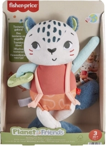 Fisher-Price Planet Friends panthère en peluche – jouet sensoriel pour bébés