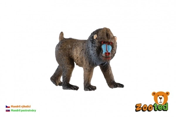 Mandrill joue en plastique 7cm en sachet