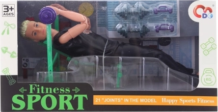 Poupée Articulée Fitness avec Accessoires