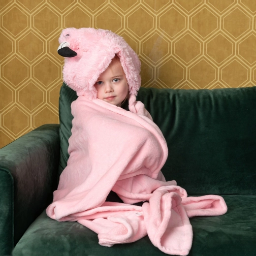 Capuche flamant rose ludique