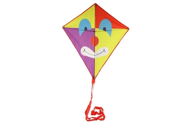 Cerf-volant clown volant nylon 78x88cm dans un sac en tissu 11x90x2cm