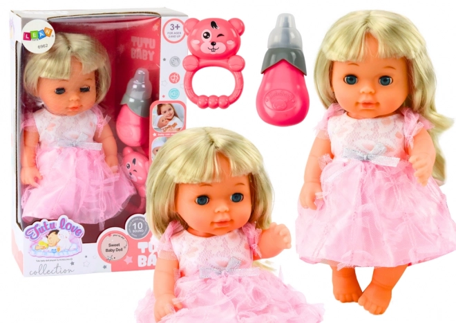 Poupée en Robe Rose avec Accessoires et Sons