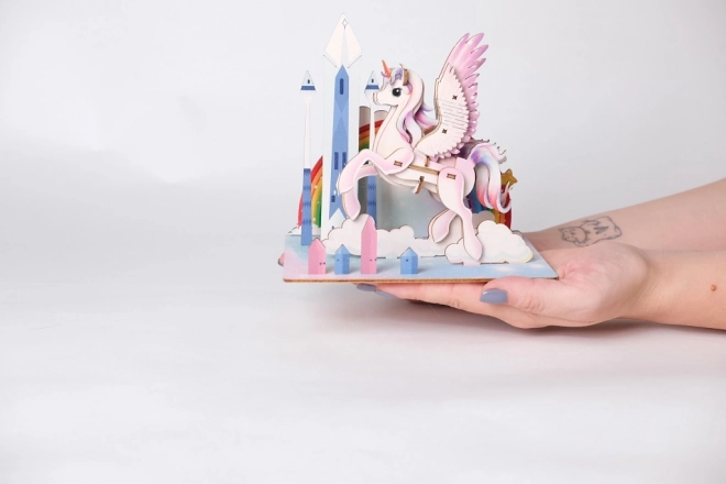 Puzzle 3D en bois Licorne