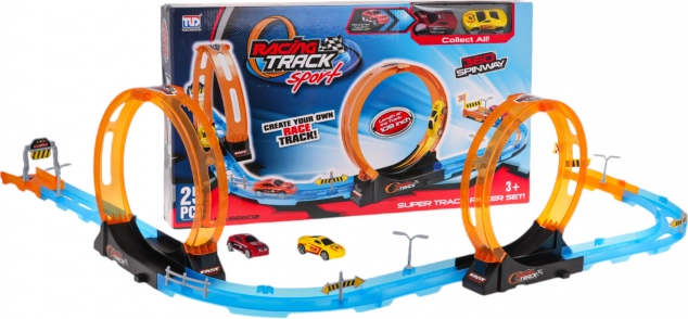 Piste de course pour enfants avec loopings à 360 degrés