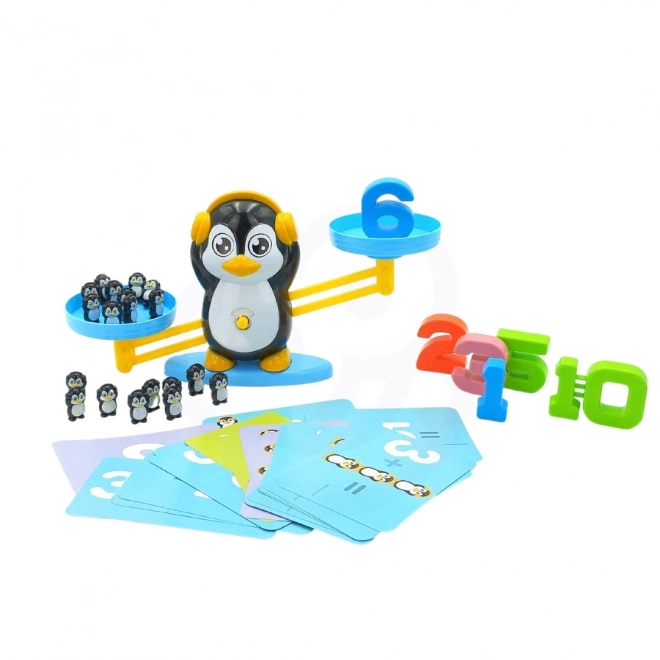 Balance d'équilibre Woopie avec pingouins pour l'apprentissage des mathématiques