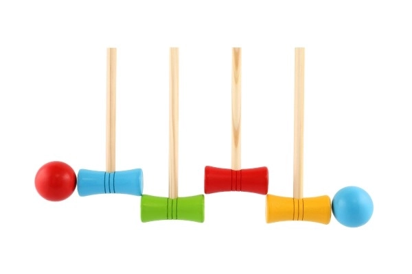 Jeu de Croquet en bois dans une boîte 59x21x6cm