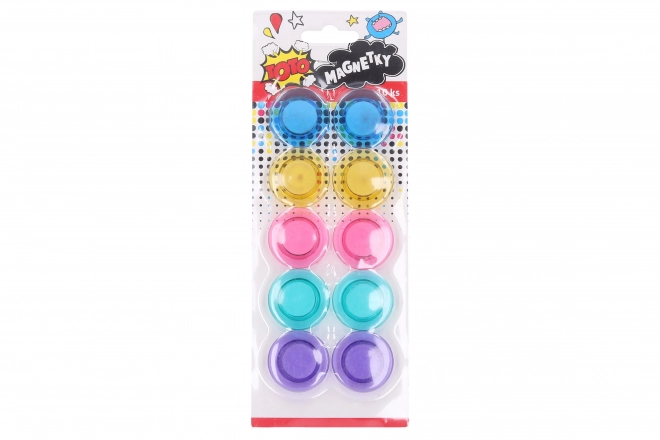 Aimants ronds colorés 3 cm - ensemble de 10 pièces