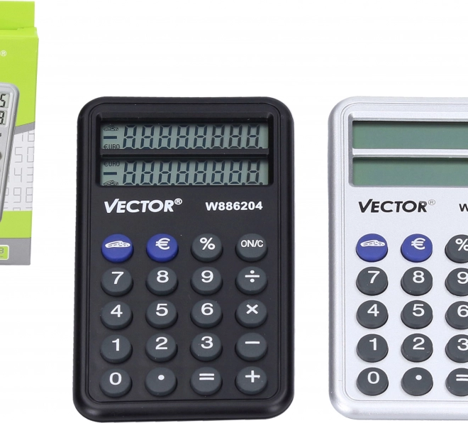 Calculatrice de conversion noire/argentée