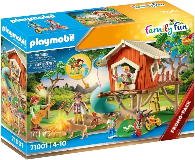 Jeu de construction Family Fun – cabane dans l’arbre avec toboggan et figurines