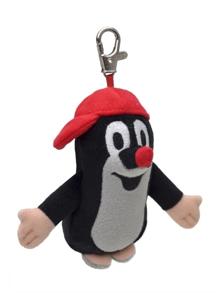 Krtek avec casquette et mousqueton 10 cm