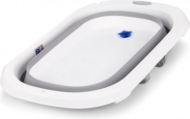 Baignoire pliante avec tapis de bain gris